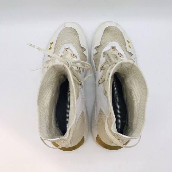 Under Armour Highlight Ace 2.0 Volleyball Shoes size 11 White & Gold Lightweight - Picture 6 of 12